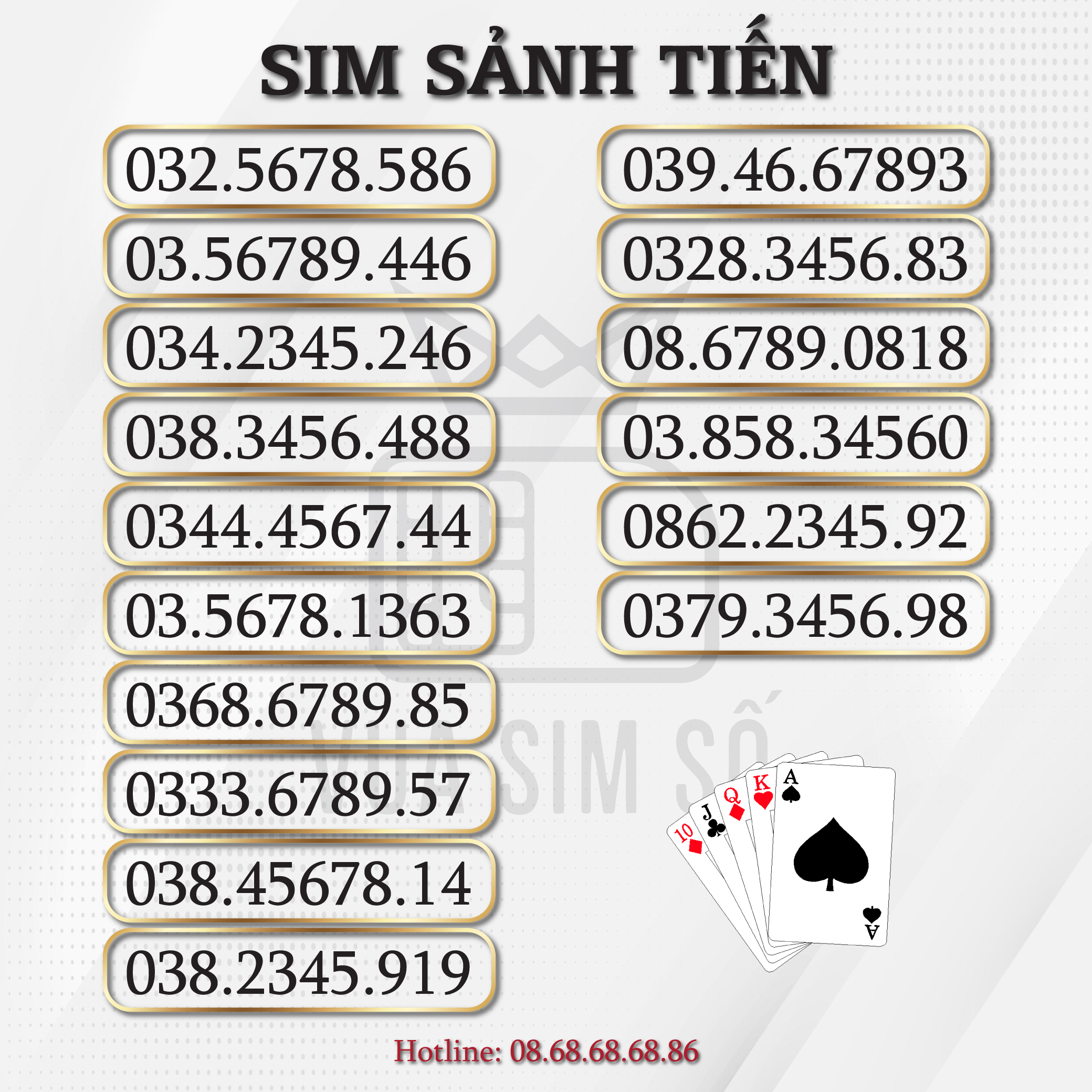 Sim sảnh tiến viettel giá siêu rẻ, hỗ trợ đăng ký chính chủ