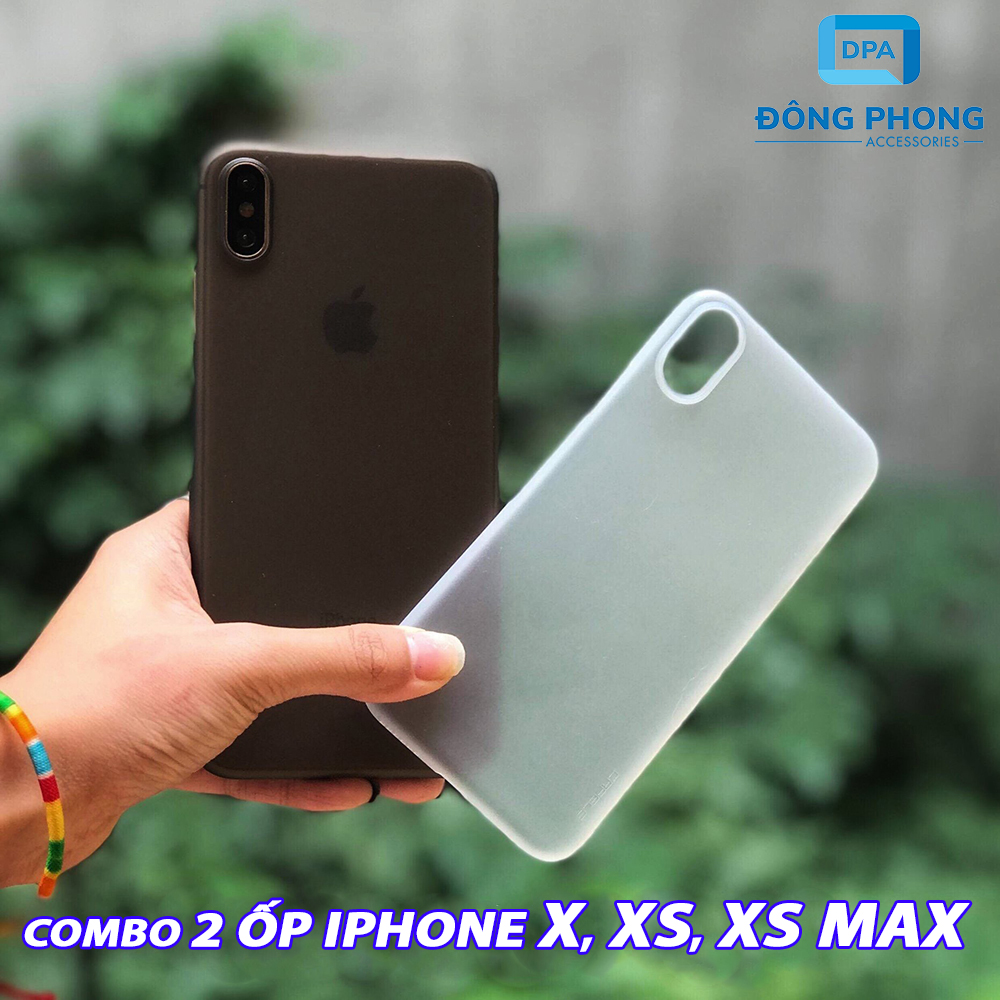 Combo 2 ốp lưng trong nhám siêu mỏng unibody iphone x, xs, xs max