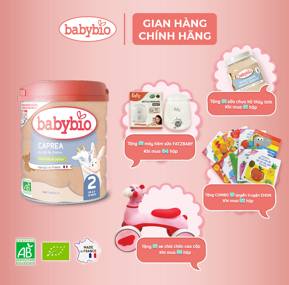 Sữa dê hữu cơ babybio số 2 800g
