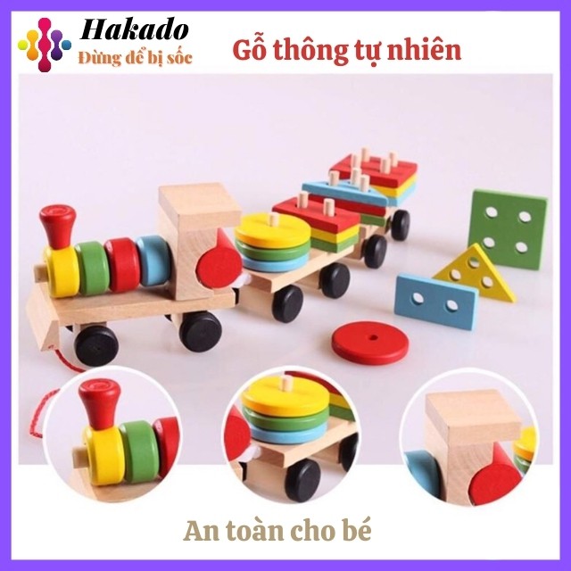 Đoàn tàu thả cọc hình khối
