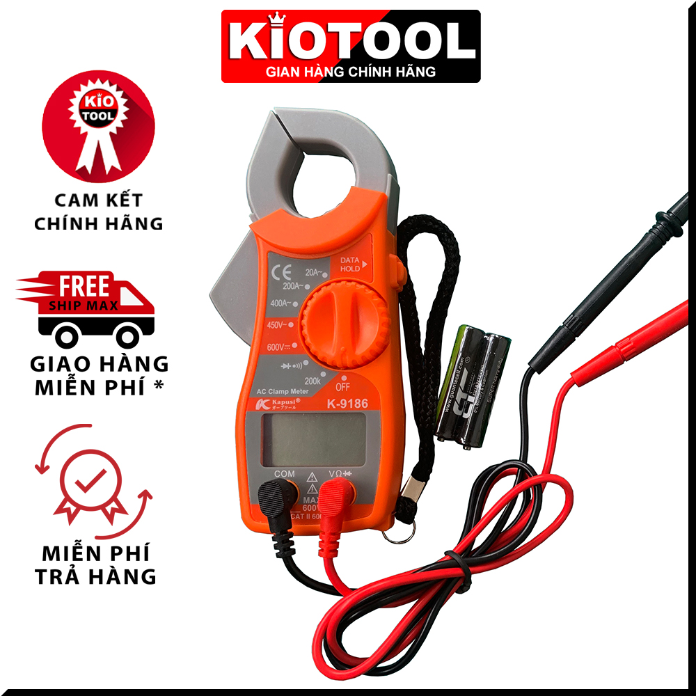 Ampe kìm - Đồng hồ đo vạn năng Kapusi lcd chính xác cơ động kèm pin và bút đo