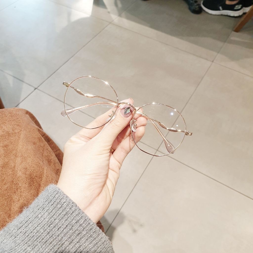 Kính cận nobita gọng kim loại mắt tròn, kính cận mắt tròn hàn quốc 10004