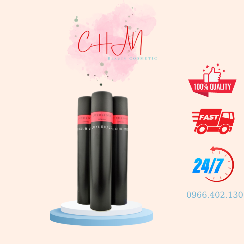 Gôm xịt tóc luxurious 320ml siêu cứng tạo kiểu nam nữ combo Gôm luxu + sáp vaty combo Gôm luxu + sáp osis chính hãng