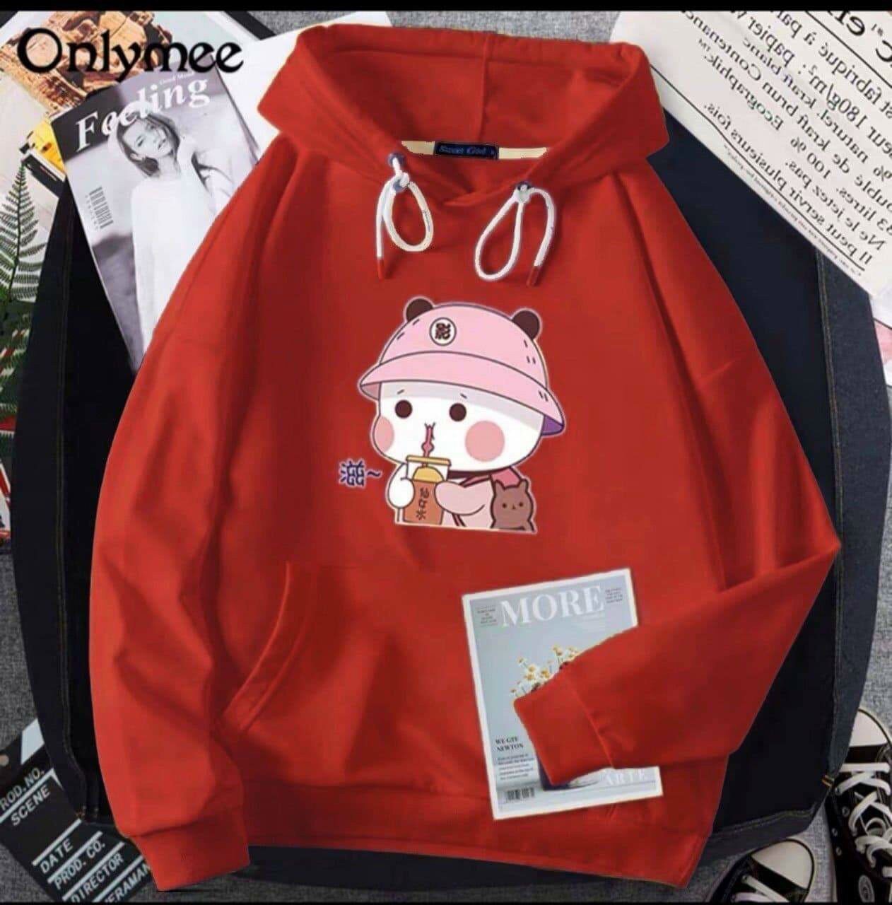 Áo Khoác Nỉ Nữ Phối Túi Chéo Gấu Cute Phong Cách Trẻ trung Giá HOT HOT