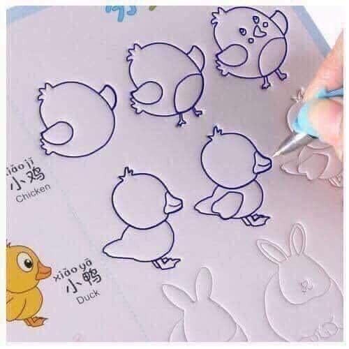 Sét 3 quyển sách tô màu luyện chữ kèm bút cho bé Tmark - Set 3 vở tập tô tập viết tự xóa Thần Kỳ + Tặng kèm Bút tự xoá cho Bé