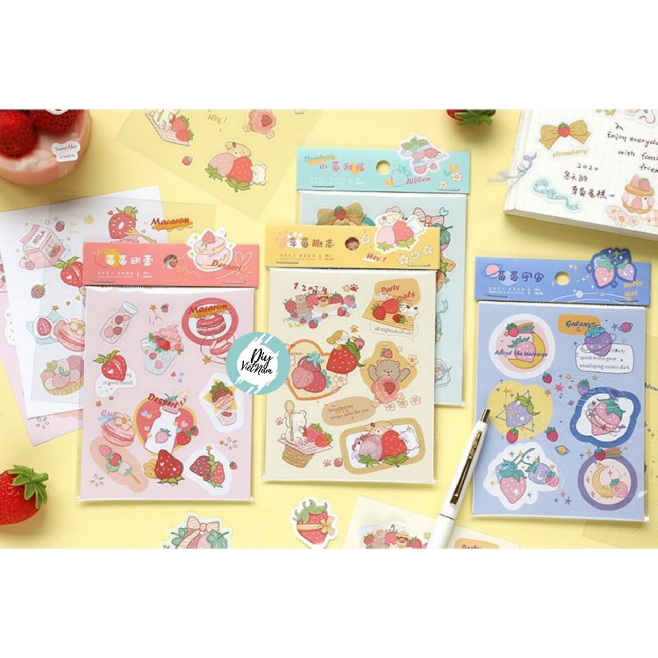 Set hình dán sweet stawberry