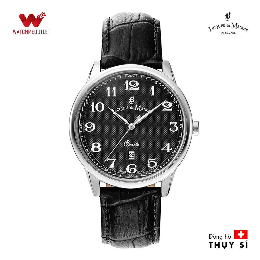 Đồng hồ nam jacques du manoir dây da 41mm - legend le.02