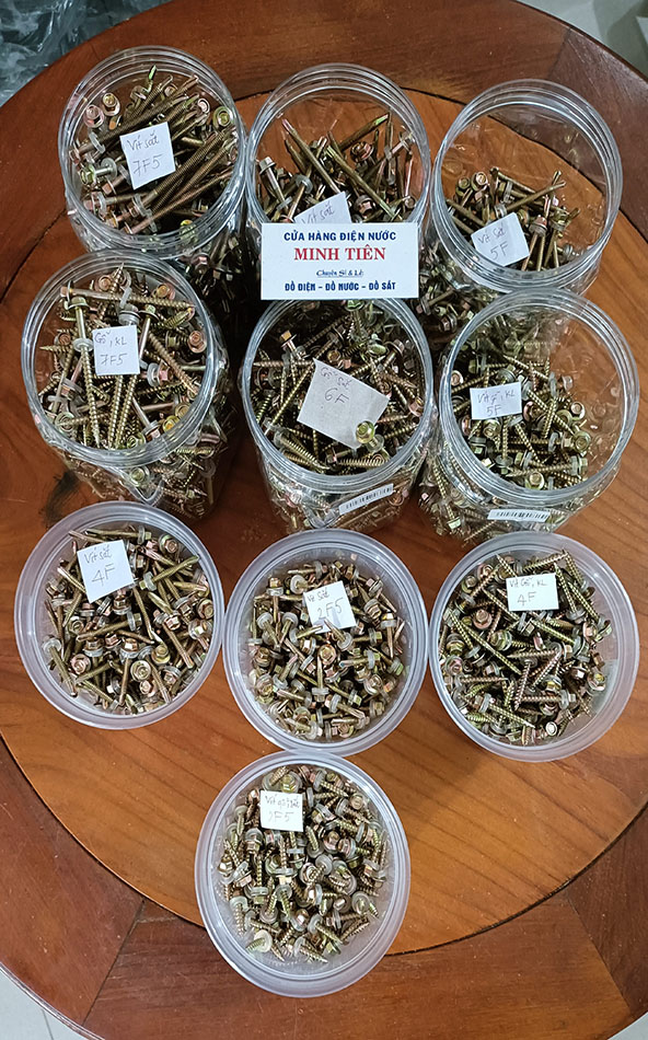 1 Kg Vít bắn tôn sắt, gỗ nhiều kích thước