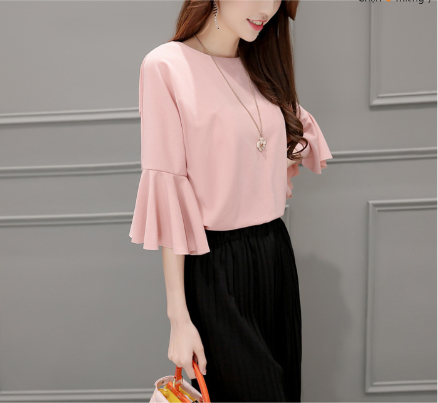 Áo thun nữ 💖 Áo thun nữ tay lỡ, cổ tay loa kèn, cổ áo tròn
