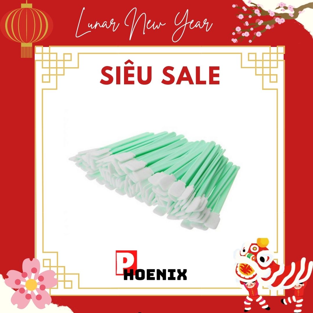 Bông tăm phòng sạch vệ sinh linh kiện bảng mạch khỏi bụi bẩn, an toàn người sử dụng chống tĩnh điện tăm bông