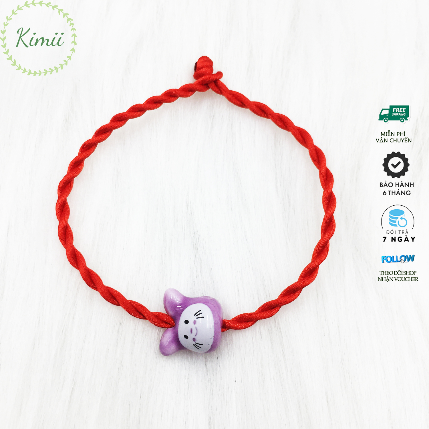 Vòng tay chỉ đỏ may mắn V147 Vòng tay handmade Vòng tay phong thủy