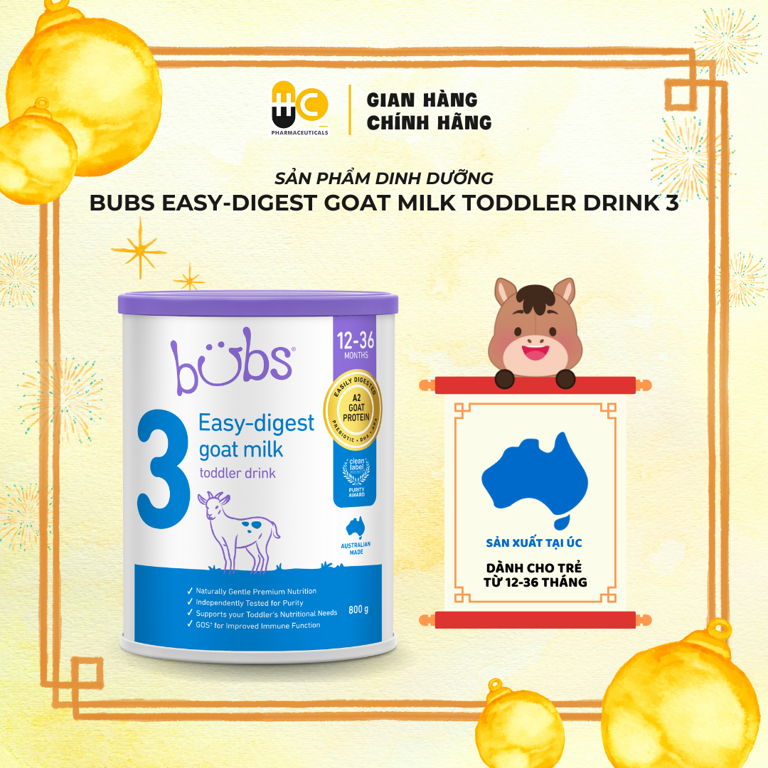 Nutritional Product Bubs Easy-Digest Goat Milk Toddler Drink 3 (12–36 Months) – 800g