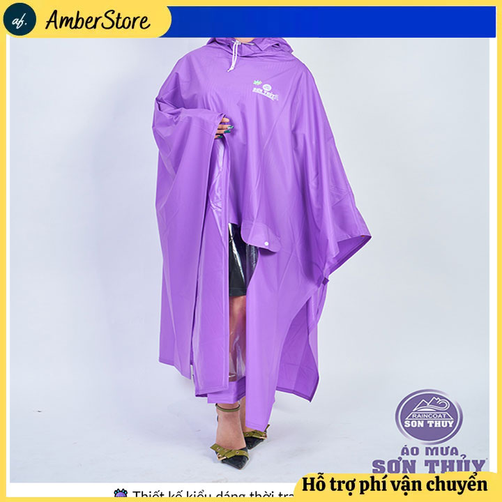 Áo Mưa choàng kính chữ A Sơn Thủy - sản phẩm áo mưa dành cho người đi xe máy, xe đạp - Sử dụng chất liệu nhựa PVC cao cấp do Đài loan sản xuất - Đặc biệt áo cũng không bị bết dính bởi nước mưa, chỉ cần giũ sạch mau khô -  1 đổi 1 tại AmberStore.02