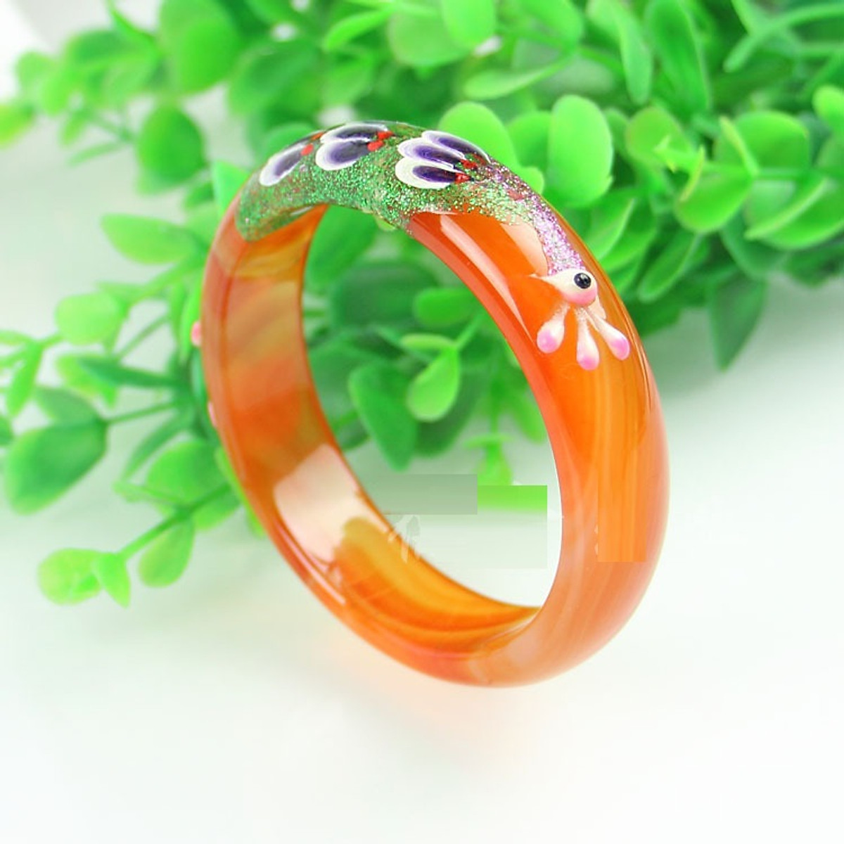Vòng Tay Ngọc Bích, Họa tiết độc đáo và vô cùng sang trọng - Cam kết đá tự nhiên - Nếu sai hoàn ngay tiền