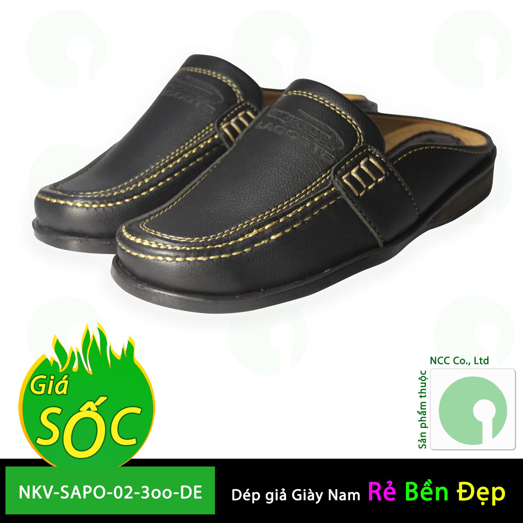 Thời trang dép giả giày cho nam - thoải mái nhưng không kém phần lịch lãm - NKV-SAPO-02-3oo-DE (Đen)