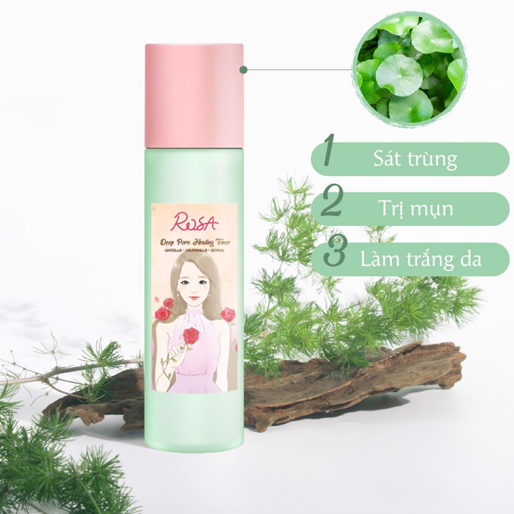 Nước hoa hồng cân bằng dưỡng ẩm cho da Seoulrose rosa deep pore healing toner 120ml