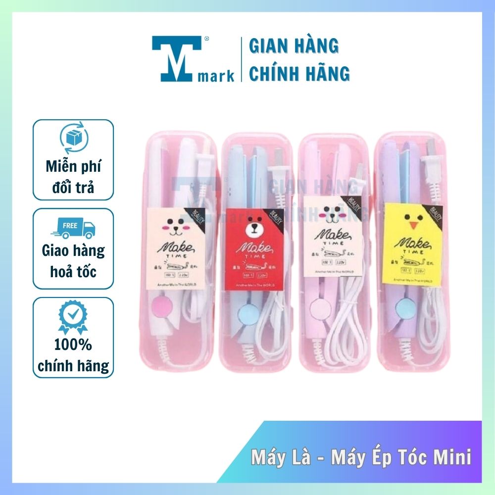 Máy ép tóc mini duỗi tóc, kẹp tóc uốn xoăn tóc phong cách hàn quốc ab1