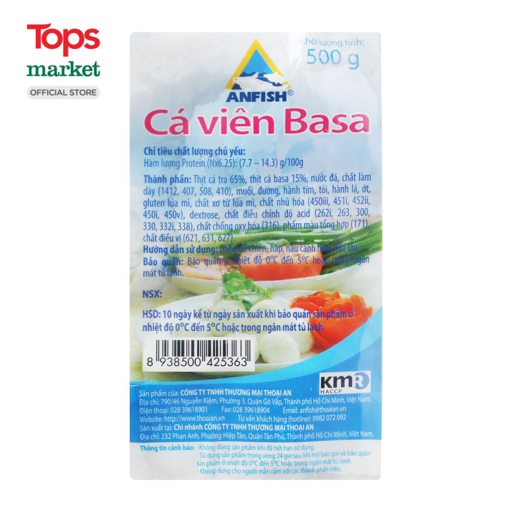 Cá Viên Basa Hấp 500G