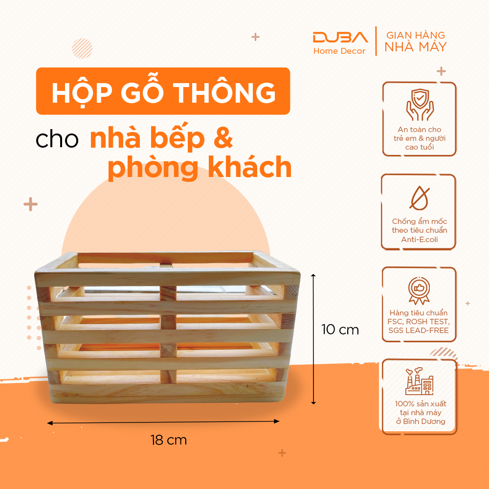 Ống cắm đũa bằng gỗ, ống đũa, ống đựng viết - DUBA