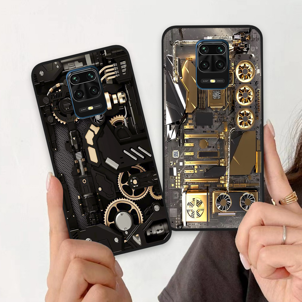 Ốp lưng Xiaomi Redmi Note 9 / Redmi Note 9s / Redmi Note 9 Pro, ốp điện thoại xiaomi hoạ tiết máy móc 3D, nam tính, mạnh mẽ