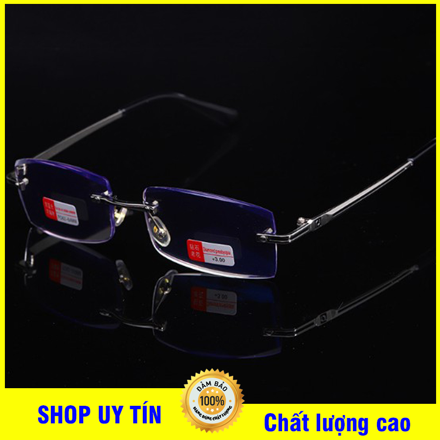 Kính lão thị gọng khoan Nhật bản mắt giả râm chống chói và tia UV cực tốt cho mắt