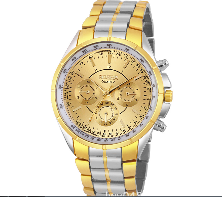 [HCM]Đồng hồ nam dây thép đúc đặc chính hiệu Rosra khóa bướm cao cấp tặng pin dự phòng bảo hành 2 năm