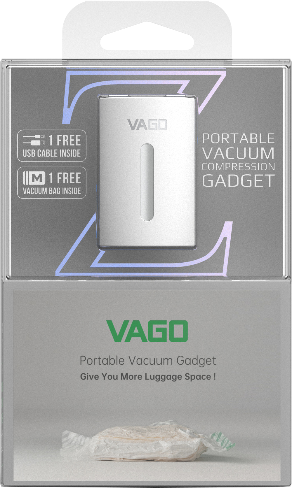 Vago máy hút chân không mini cầm tay travel vacuum vago z _ hàng chính hãng, bảo hành 12 tháng