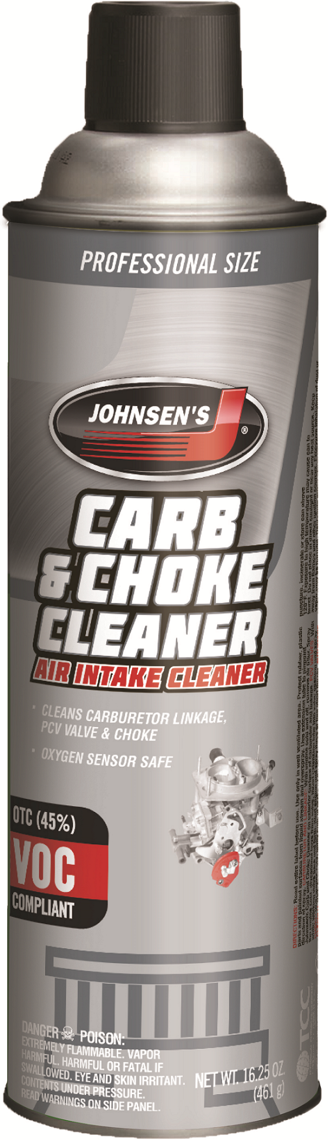 Bình xịt phụ gia tẩy rửa bình xăng con, lốc máy Johnsen's Carb Cleaner 461g - Made in USA