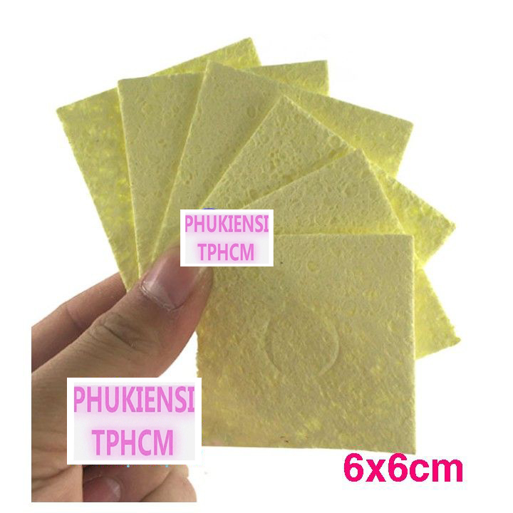 Bọt biển vệ sinh mũi hàn thiếc hàn chì kích thước 6x6cm
