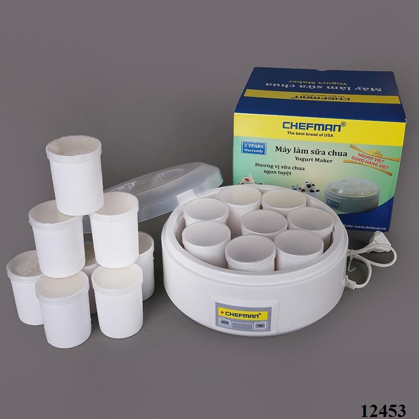 Máy làm sữa chua chefman cm-301 8 cốc nhựa