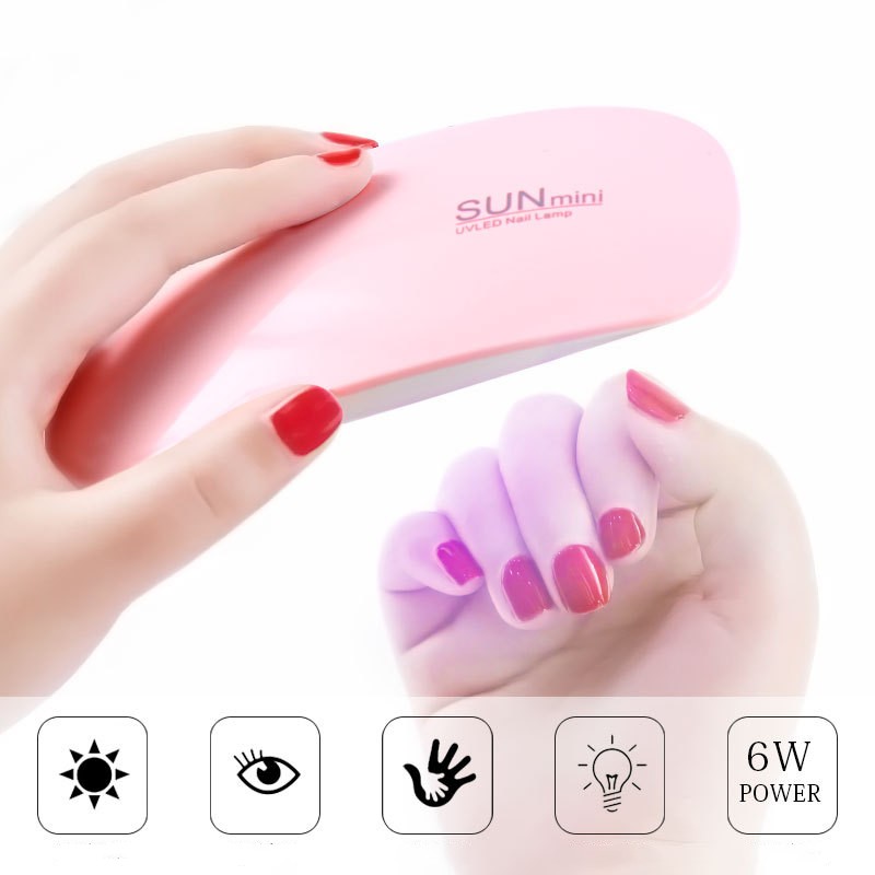 Máy hơ gel móng đèn led Sun mini 6W - máy hơ gel 54W đèn LED UV rút ngắn thời gian khô móng SunV nail dryer dụng cụ làm nails dụng cụ làm móng nail lamp đồ nghề làm móng salon chuyên-CA666