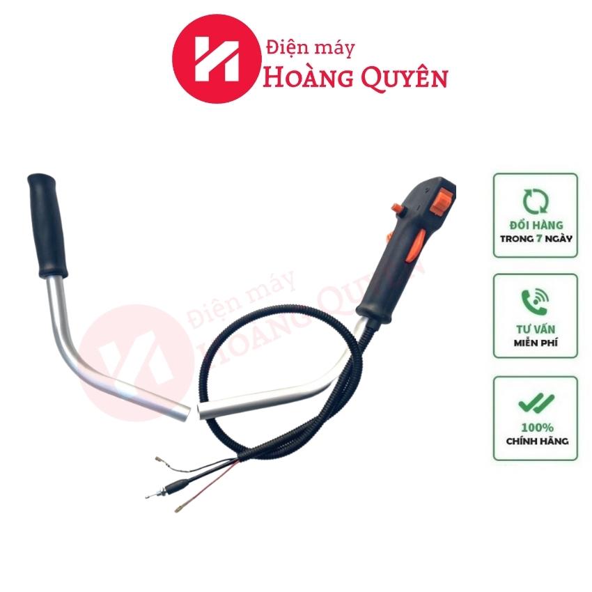 Tay ga bên phải máy cắt cỏ có sẵn công tắc , tay lái máy cắt cỏ gx25- gx35 điện máy hoàng quyên