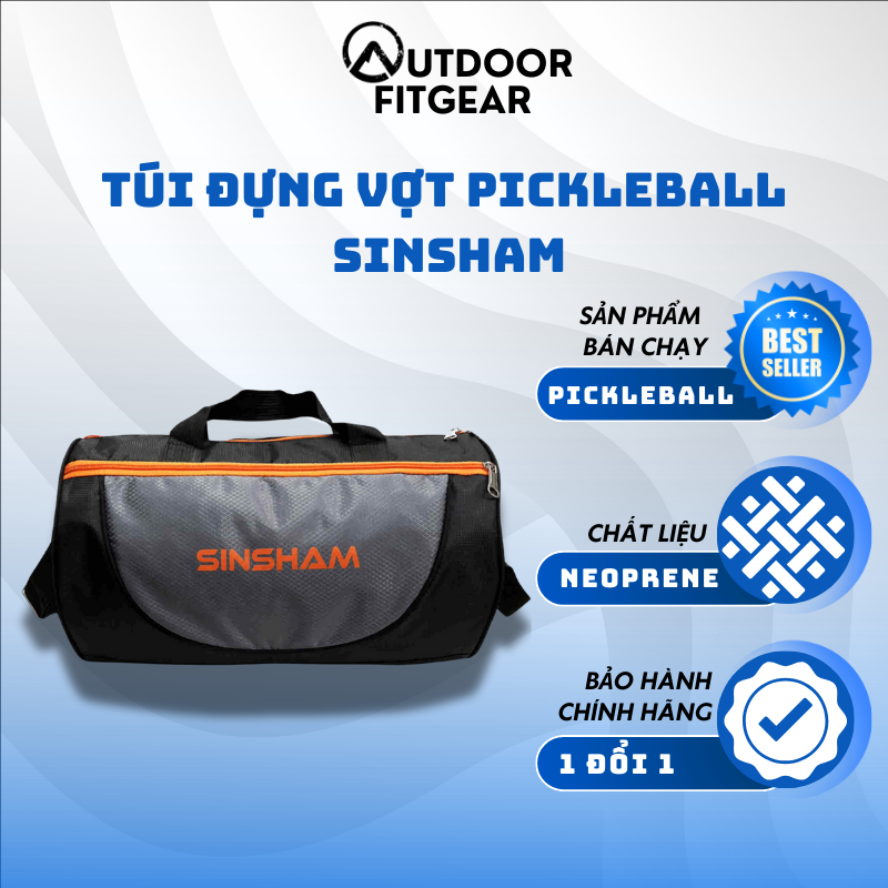 Túi Đựng Vợt Pickleball SINSHAM  chống nước, chống bám bụi bẩn, kiểu dáng thời tranh HÀNG CHÍNH HÃNG