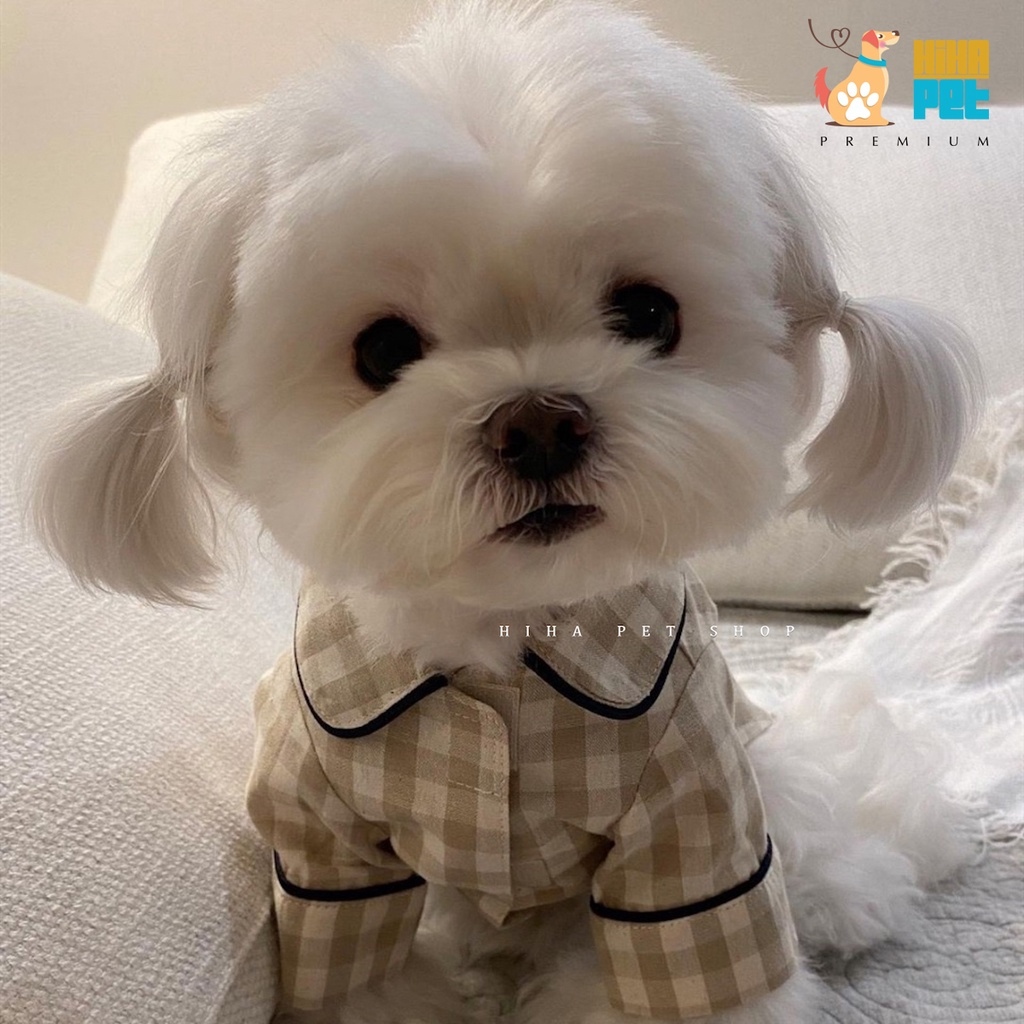 ❧✔ Áo Pijama Mặc Ngủ Chó Mèo Thiết Kế Cao Cấp Chuẩn Hàn Quốc Quần Áo Thú Cưng Hihapet.