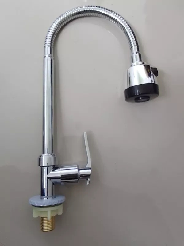 Vòi rửa chén bát Inox 304 Gắn chậu Cần mềm - Bát sen 1 Đường Nước Phù hợp với nhiều loại chậu rửa bát