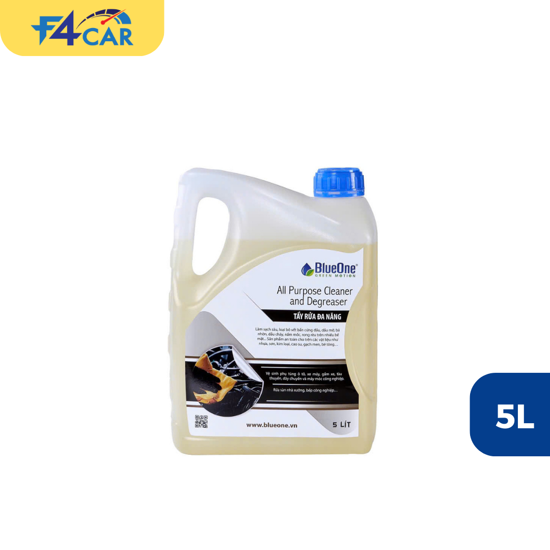 Tẩy Rửa Đa Năng Dầu Mỡ, Nhớt Cháy Máy Móc – BlueOne 5L
