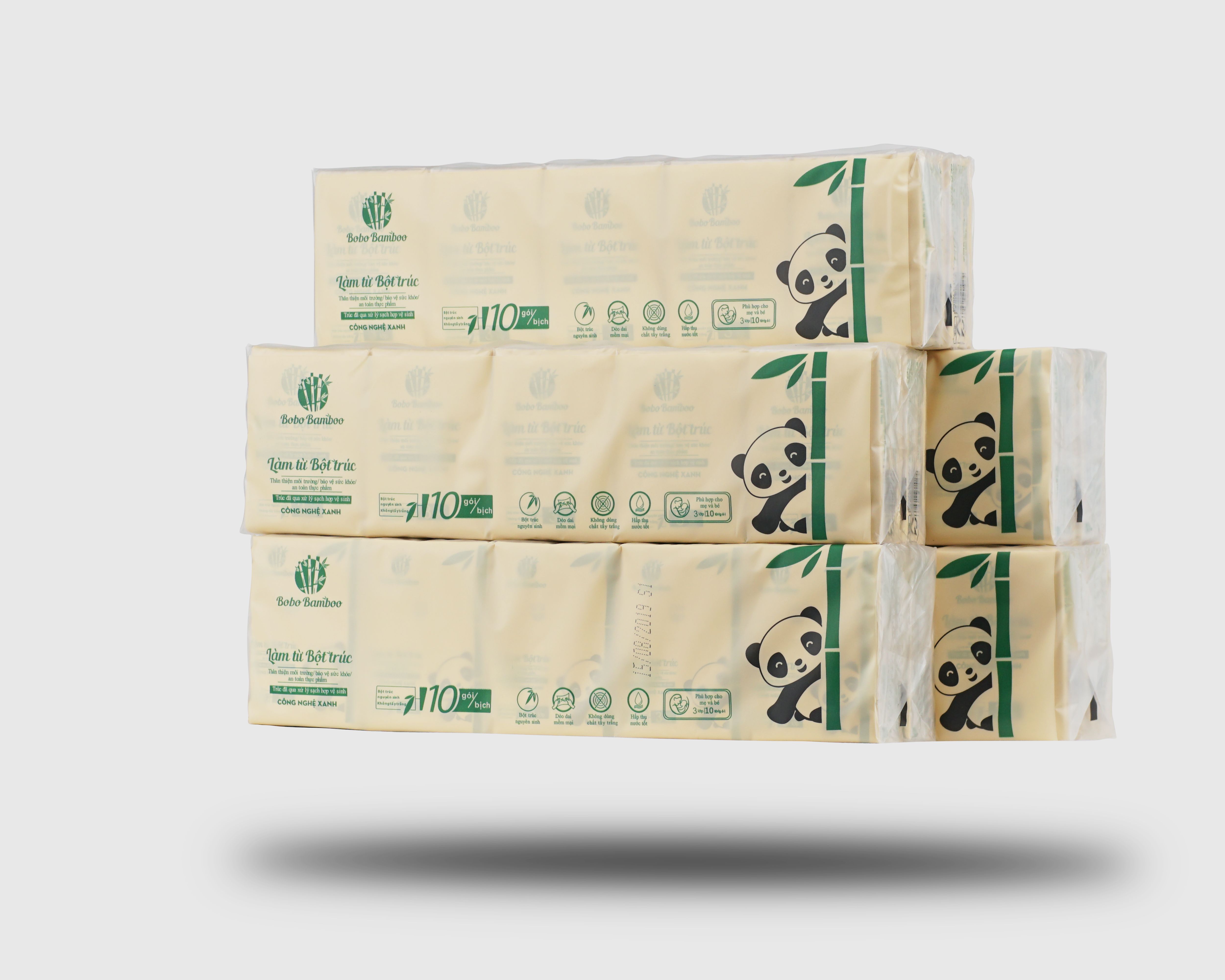50 Gói giấy bỏ túi Giấy ăn Cao Cấp Bobo Bamboo