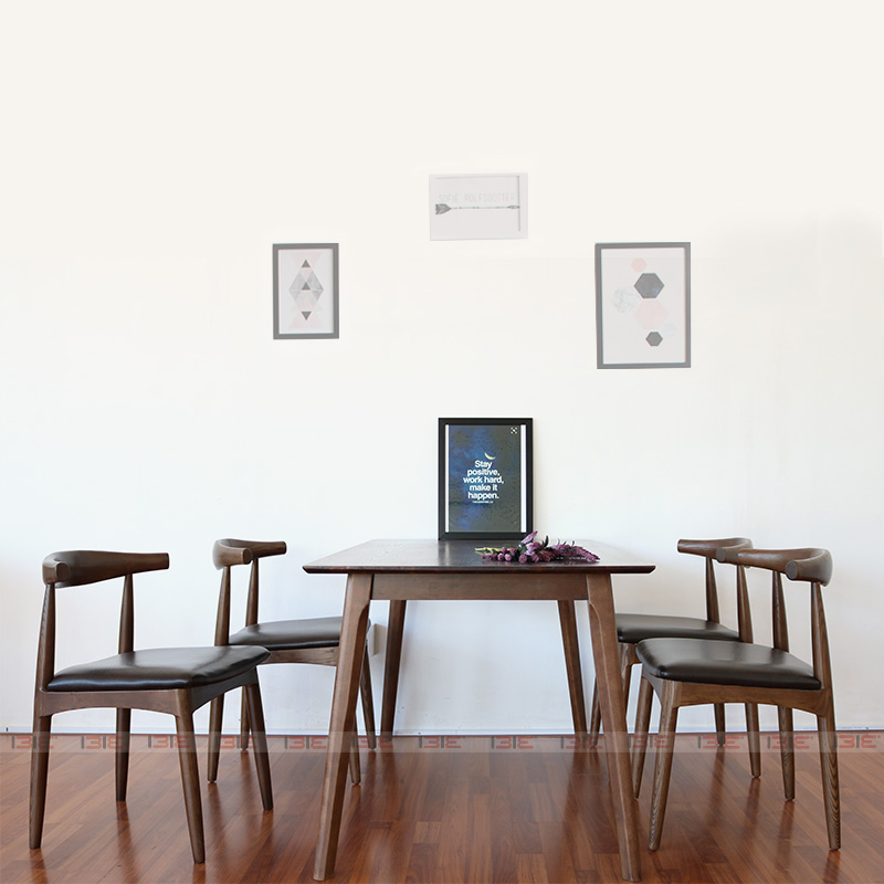 [Freeship][Trả góp 0%] Bộ bàn ghế phòng ăn mặt gỗ 4 - 6 - 8 chỗ  IBIE Bull gỗ cao su nhiều màu chọn, phong cách hiện đại, hàng loại 1 sơn PU 3 lớp chuẩn xuất khẩu Nhật/Hàn