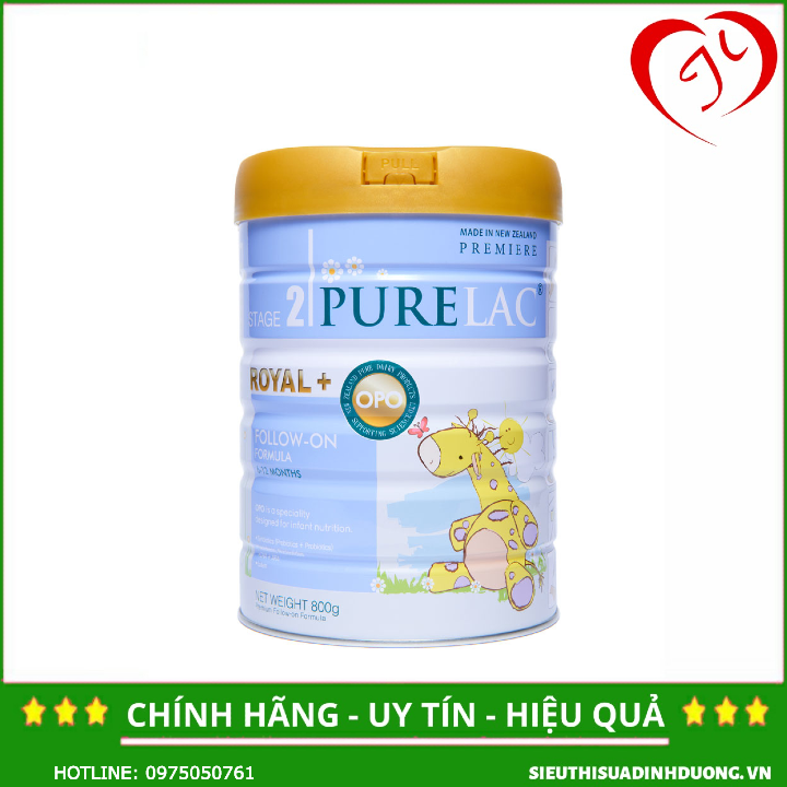 Sữa purelac royal+ 800g date mới | phát triển toàn diện cho bé từ 6-12 tháng | hãng purelac