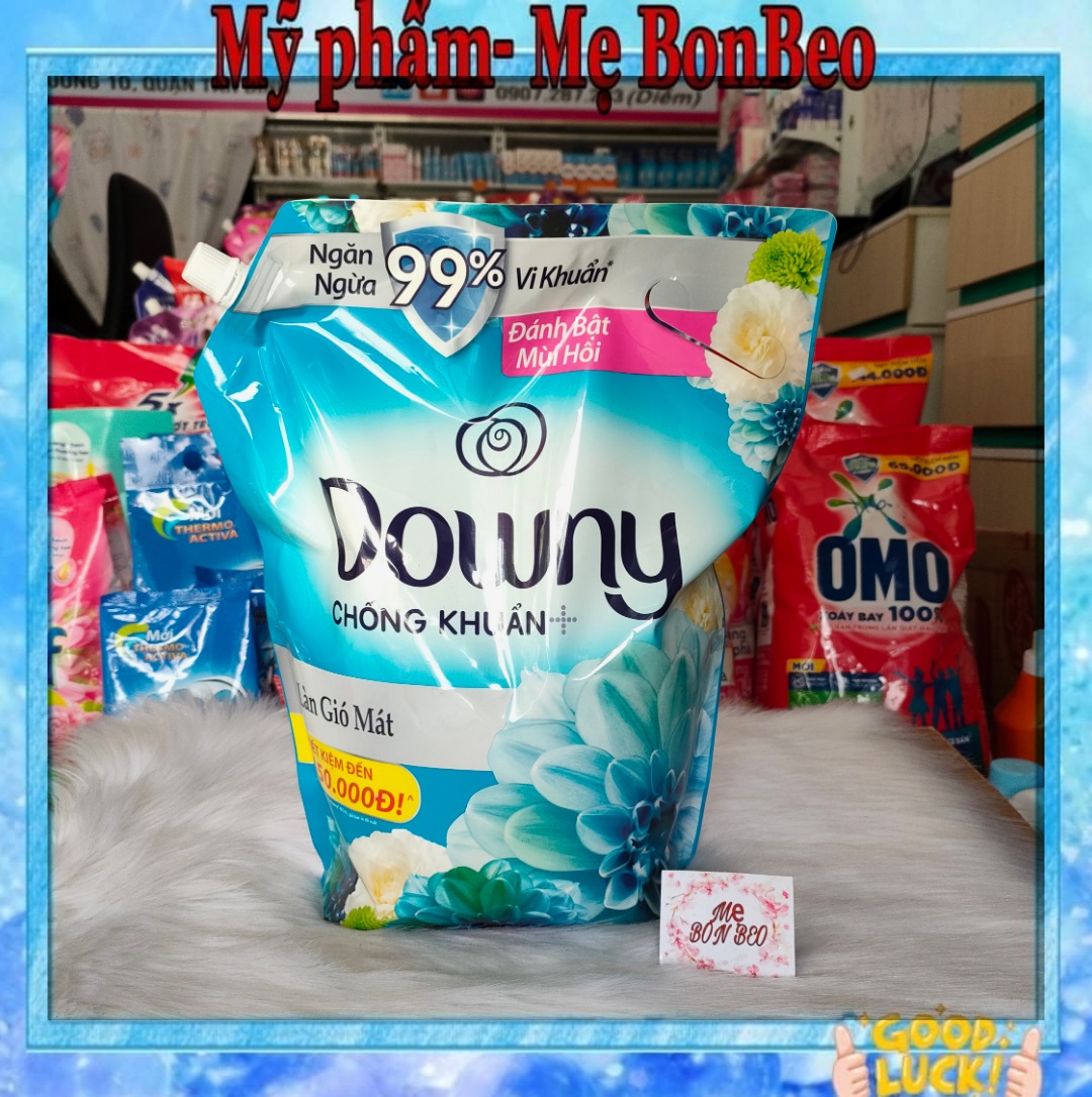 Nước xả vải downy chống khuẩn làn gió mát túi 3 lít