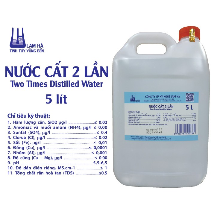 Nước cât LAMHA can 5 lít