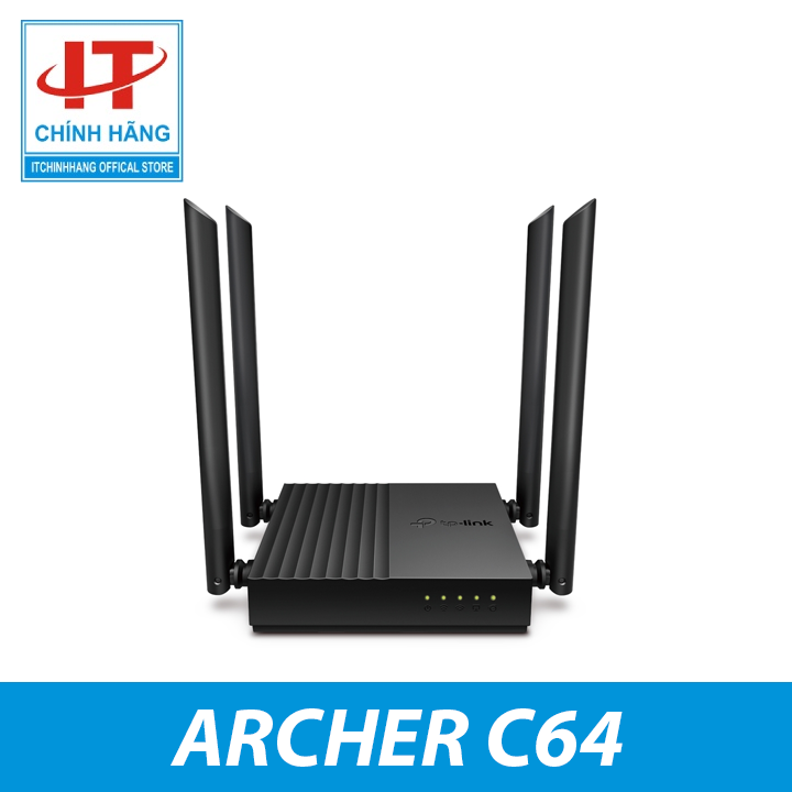 Router WiFi Gigabit MU-MIMO TP-Link Archer C64 - Hàng Chính Hãng