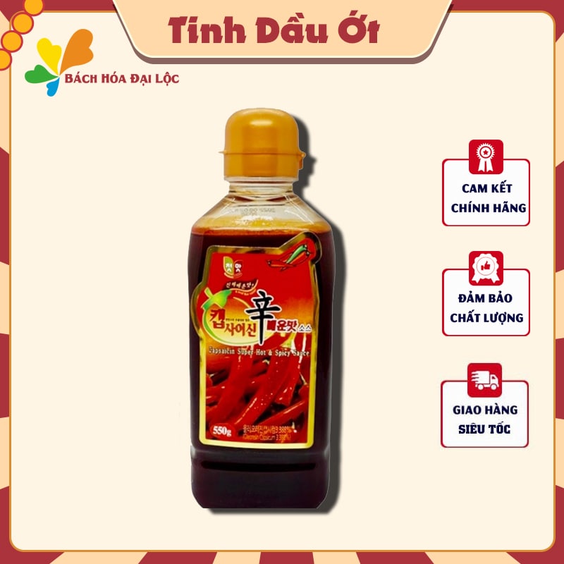 Tinh dầu ớt Capsaisin làm mỳ cay, tokpokki cấp độ Hàn Quốc