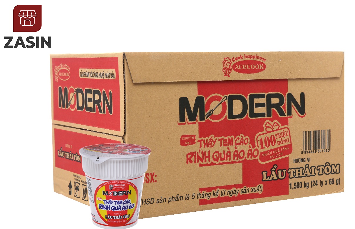 Gía sỉ 1 thùng mì Modern vị lẩu thái