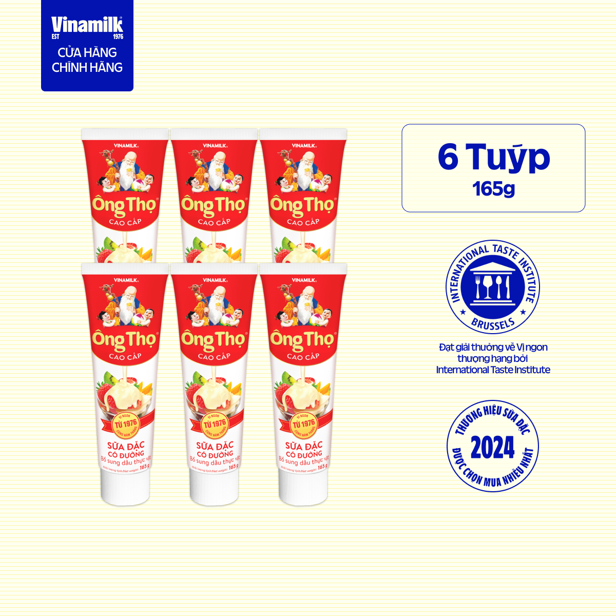 [CHỌN PHÂN LOẠI] Bộ 6 Tuýp Sữa Đặc Ông Thọ 165g