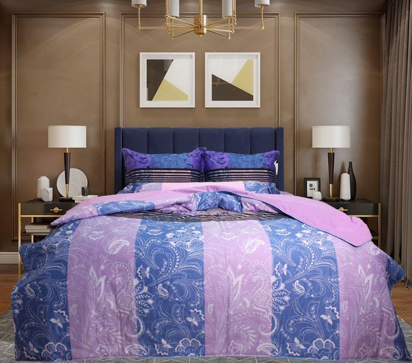 Bộ chăn ga gối drap giường cotton satin Hàn Quốc Julia 476BC