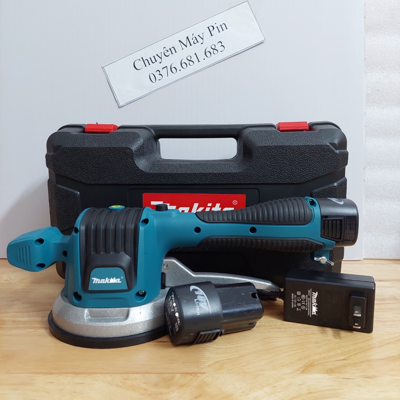 Máy rung ốp lát gạch ma.kita 18v - rung 6 cấp -máy 2 pin