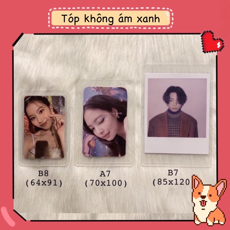 TopLoader miếng nhựa bọc bảo vệ ảnh thẻ KPOP nhiều kích cỡ