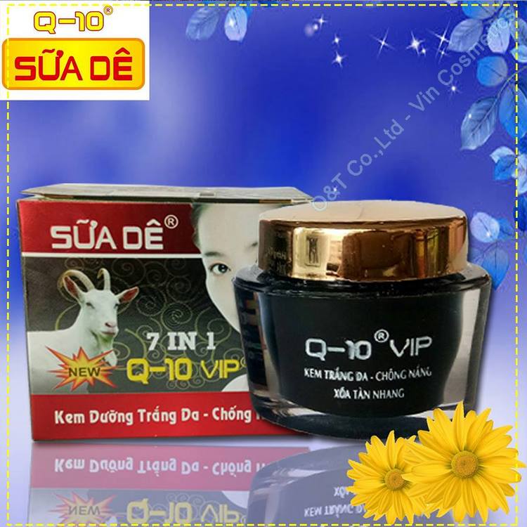 Kem dưỡng trắng da mặt xóa tàn nhang ngừa lão hóa Q-10 sữa dê