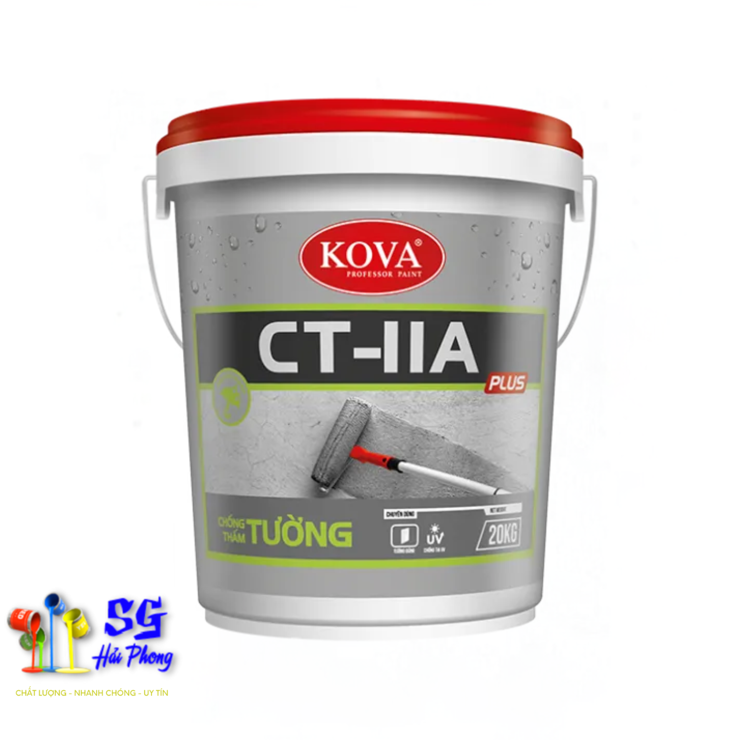 Kova CT-11A Plus Chất Chống Thấm Tường 4KG. có tác dụng ngăn chặn sự thấm nước, thích hợp cho các bề mặt tường đứng